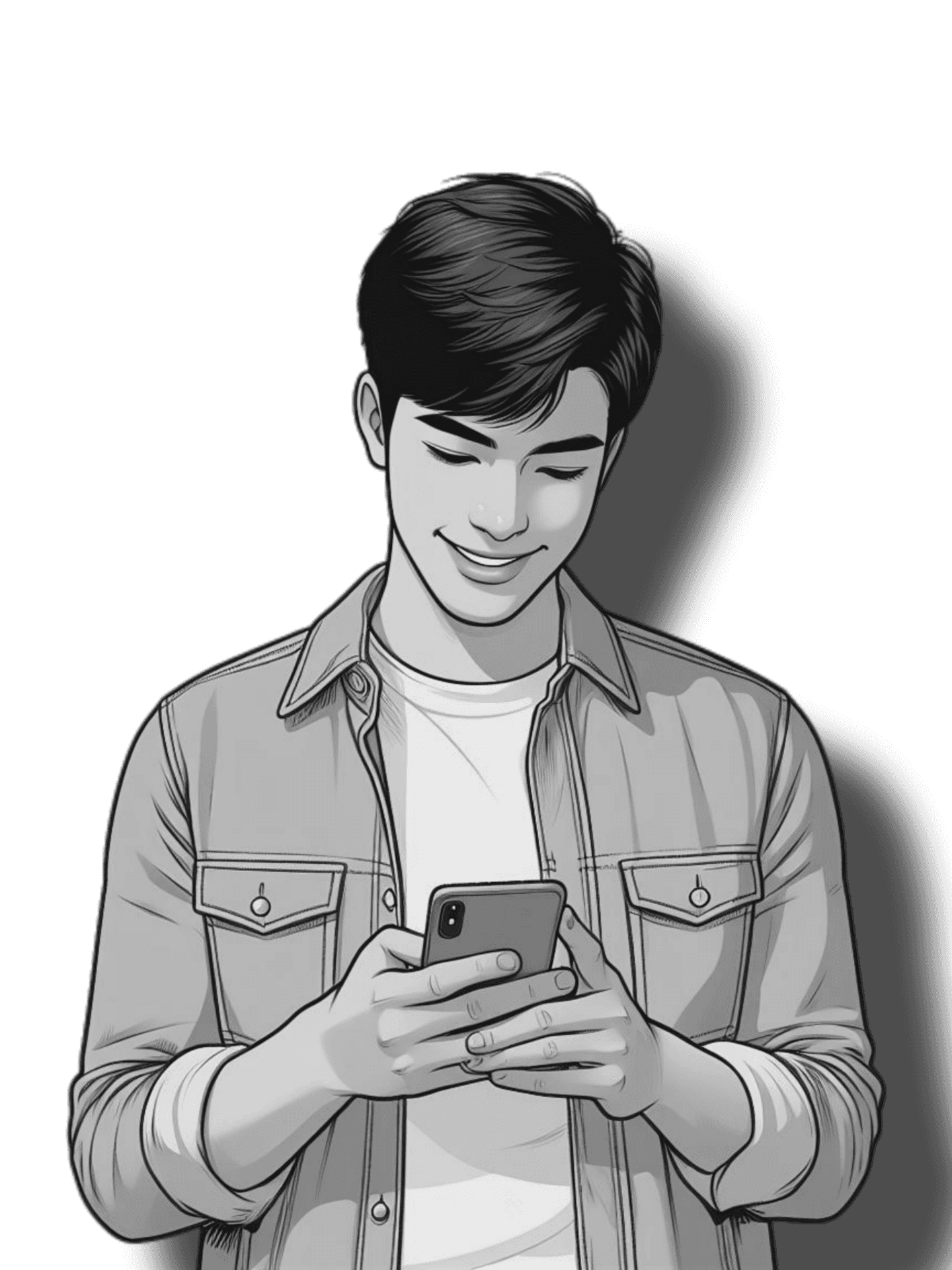 Illustration of a person with connections
